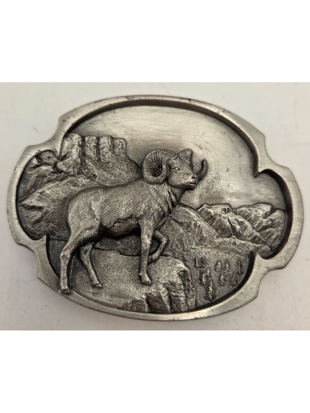 Vintage 1984 Siskiyou Bighorn Sheep Ram Belt Buckle Z-29 Made USA